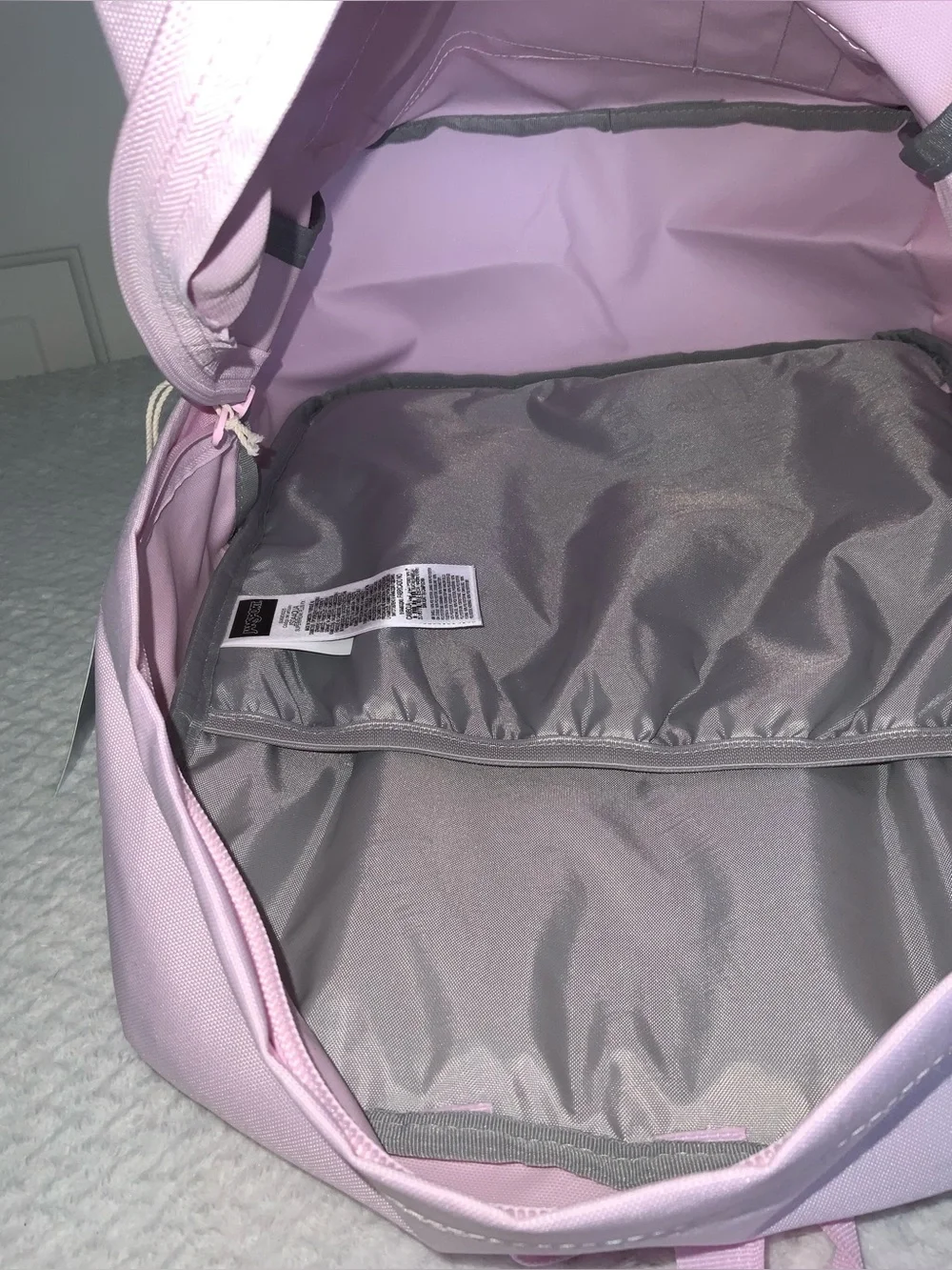 JanSport SuperBreak Plus Embroidered Pink Bows backpack